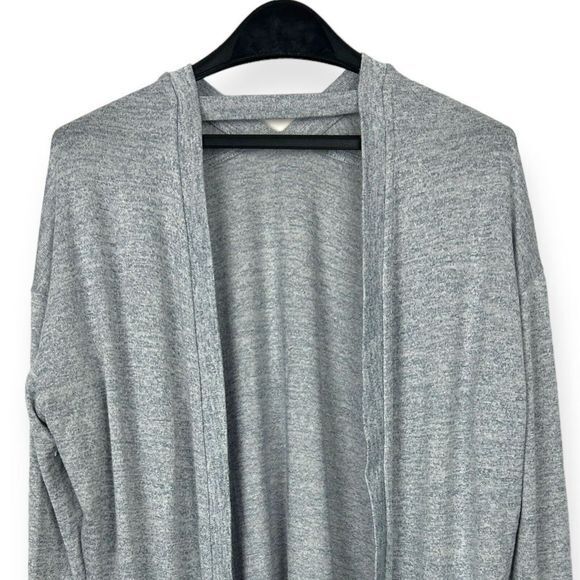 Athleta Women's XS Open Front Cardigan Lightweight Poly Modal Stretch Gray - Picture 1 of 6